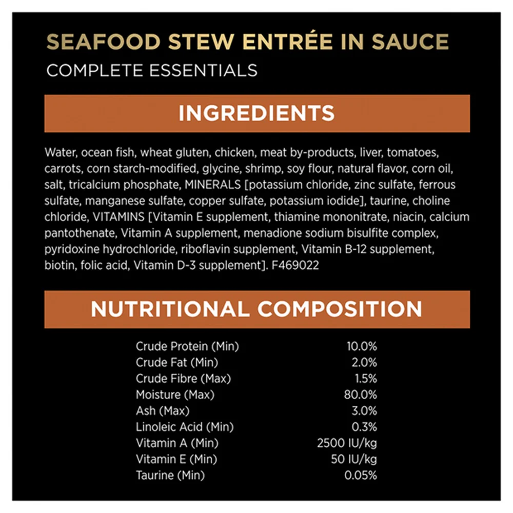 PRO PLAN Complete Essentials Tuna & Salmon Seafood Variety Pack Wet Cat Food 85gx12 - Image 6