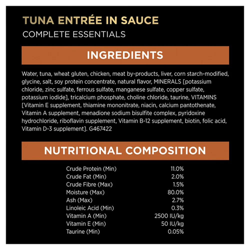 PRO PLAN Complete Essentials Tuna & Salmon Seafood Variety Pack Wet Cat Food 85gx12 - Image 7