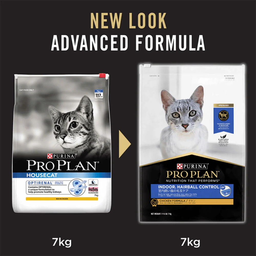 PRO PLAN Indoor Hairball Control Chicken Formula Adult Dry Cat Food 7kg - Image 2