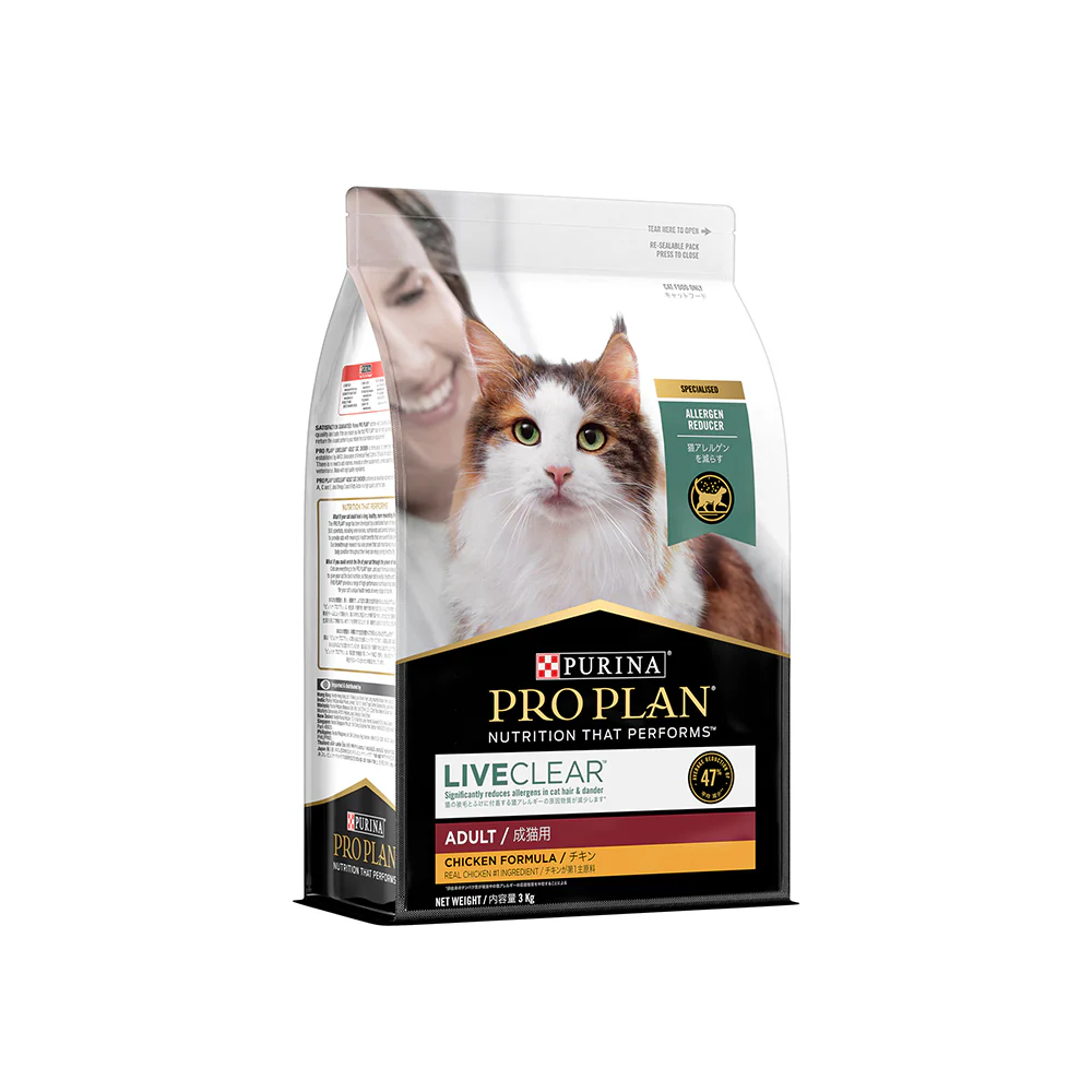PRO PLAN Live Clear Chicken Formula Adult Dry Cat Food 3kg - Image 2