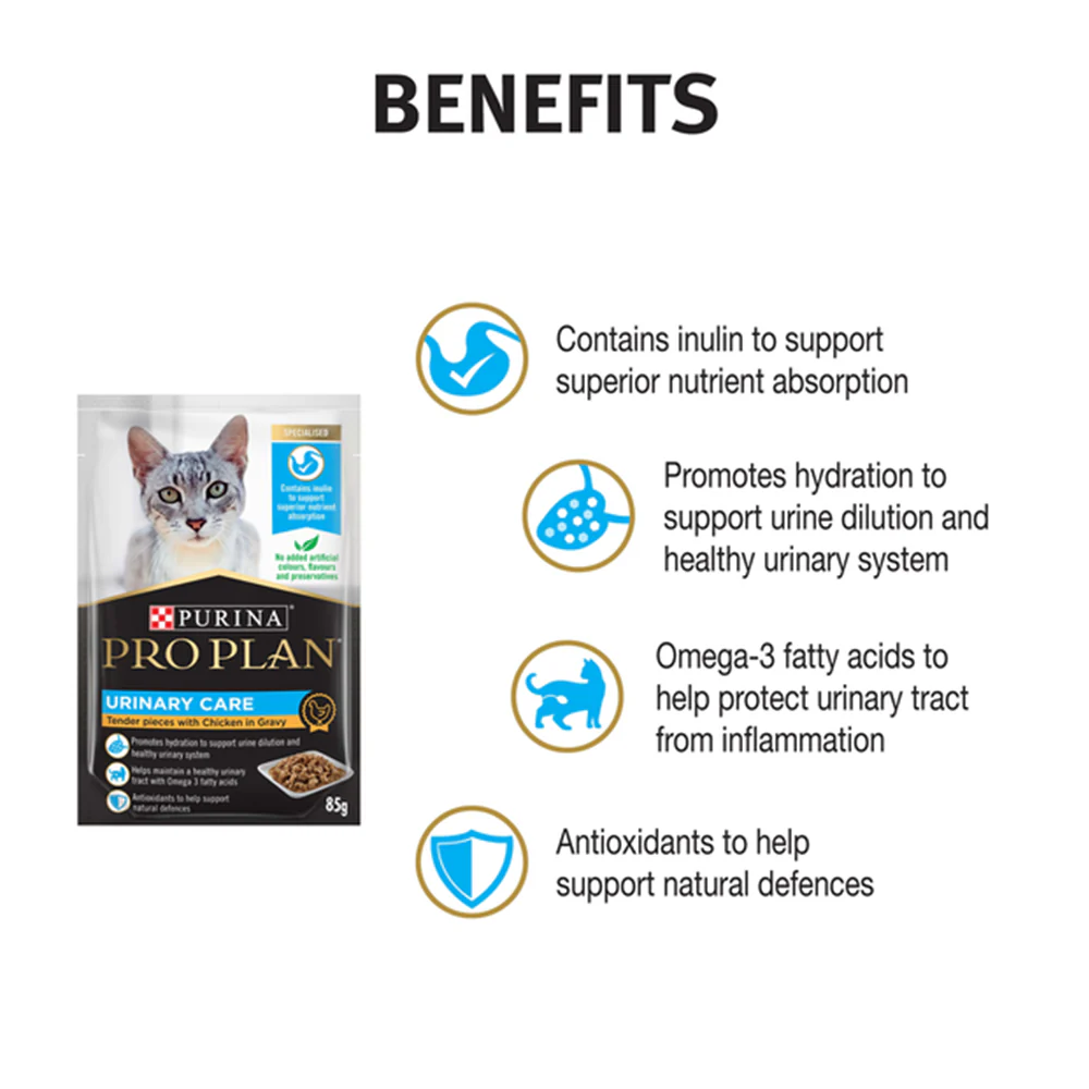 PRO PLAN Urinary Care Tender Pieces With Chicken In Gravy Adult Wet Cat Food - Image 6