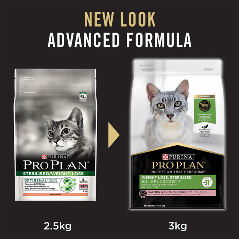 PRO PLAN Weight Loss Sterilised Salmon & Tuna Formula Adult Dry Cat Food - Image 2