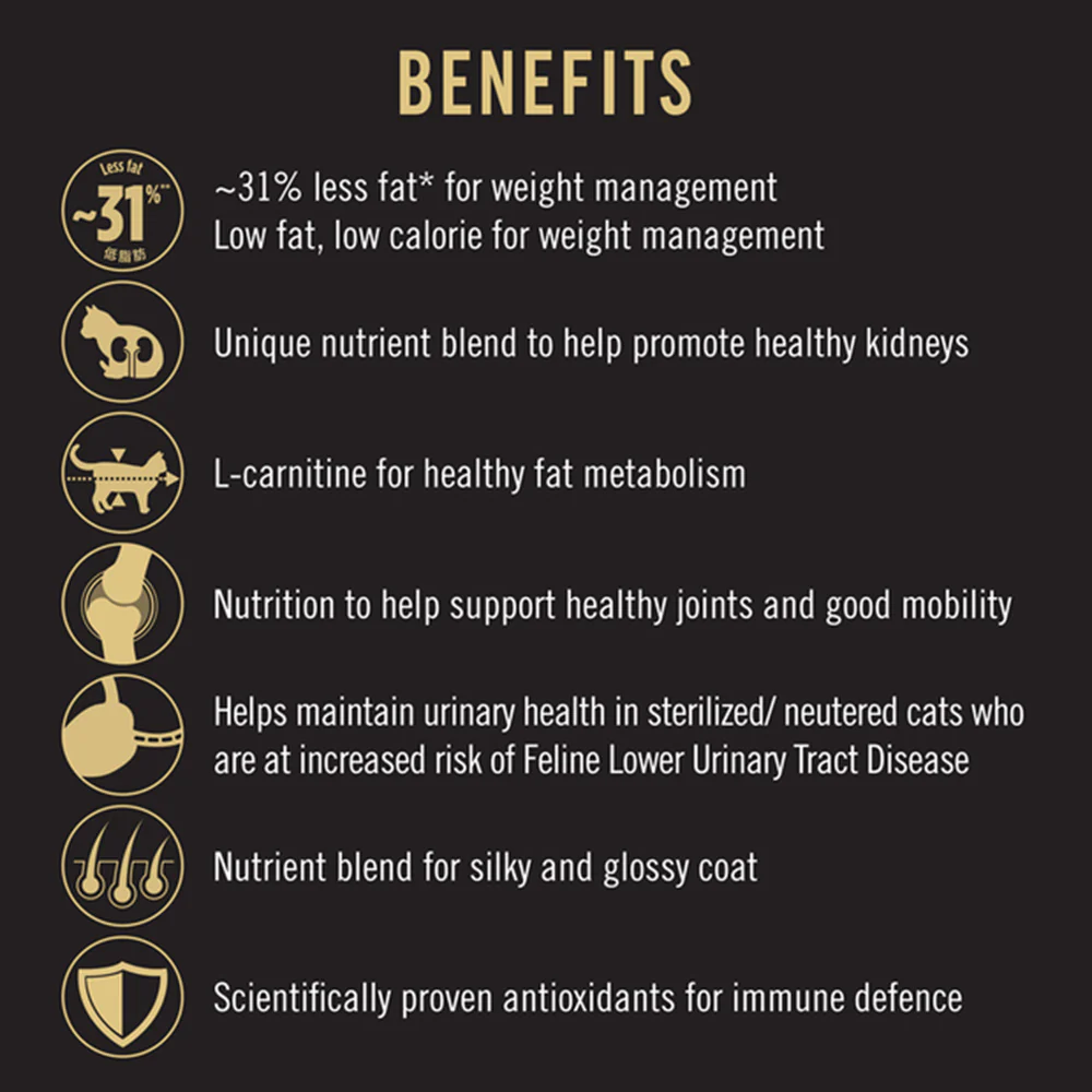 PRO PLAN Weight Loss Sterilised Salmon & Tuna Formula Adult Dry Cat Food - Image 7