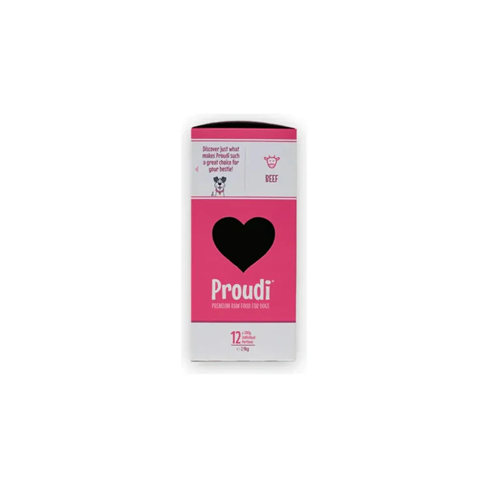 PROUDI Premium Frozen Beef Raw Dog Food 2.4Kg - Image 8
