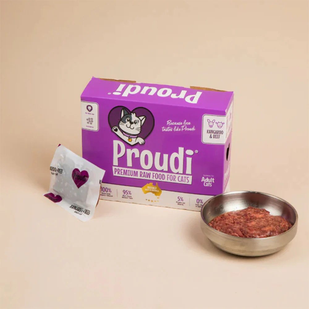 PROUDI Premium Frozen Kangaroo & Beef Raw Cat Food 1.08Kg - Image 3