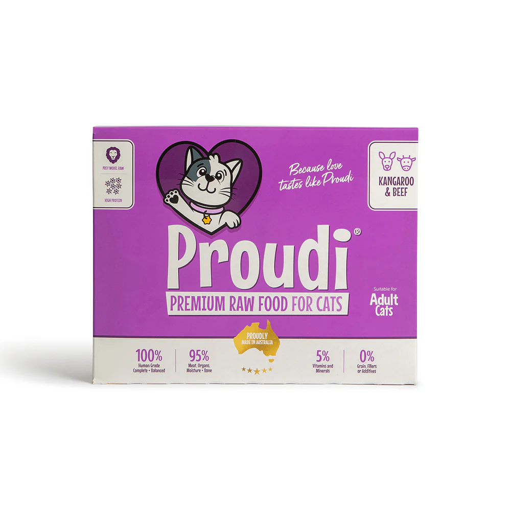 PROUDI Premium Frozen Kangaroo & Beef Raw Cat Food 1.08Kg - Image 5