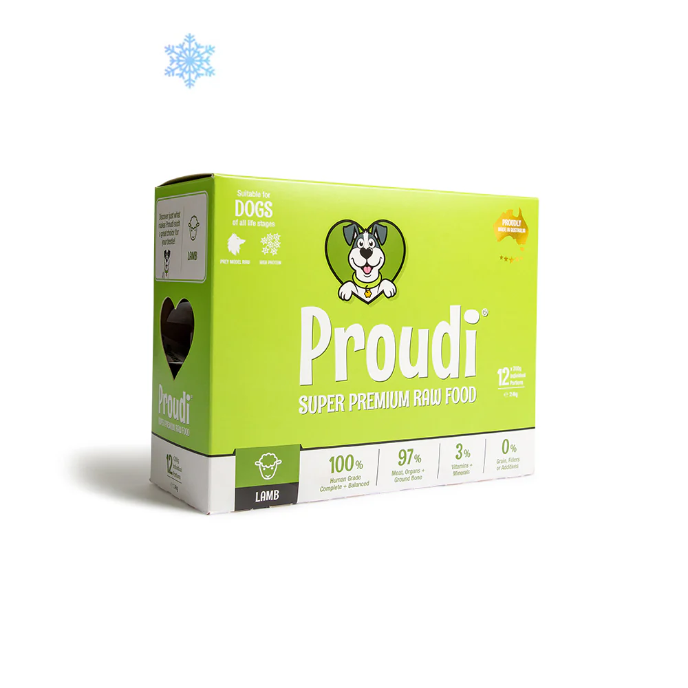 PROUDI Premium Frozen Lamb Raw Dog Food 2.4kg - Image 5