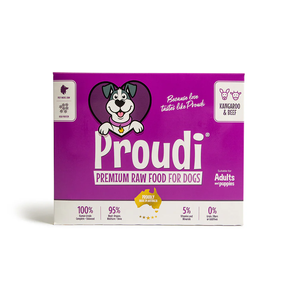 PROUDI Premium Frozen Kangaroo & Beef Raw Dog Food 2.4Kg - Image 7