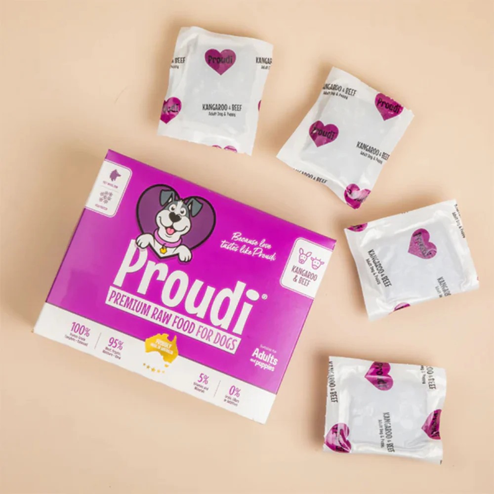 PROUDI Premium Frozen Kangaroo & Beef Raw Dog Food 2.4Kg - Image 9
