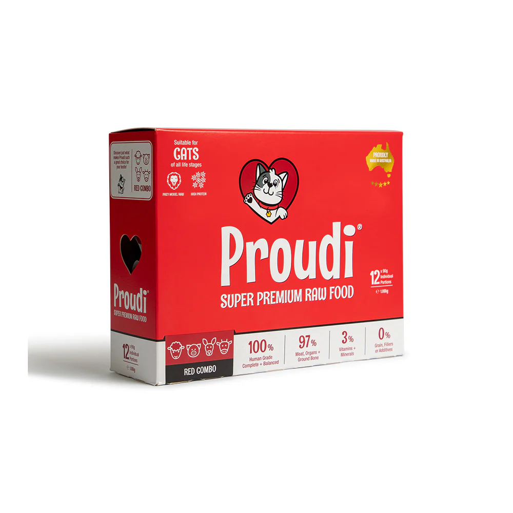 PROUDI Premium Frozen Red Combo Raw Cat Food 1.08kg - Image 5