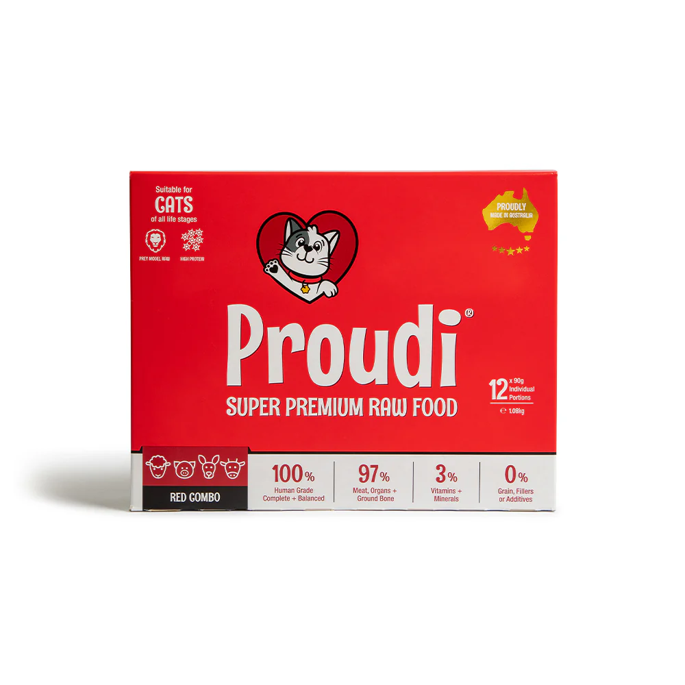 PROUDI Premium Frozen Red Combo Raw Cat Food 1.08kg - Image 6