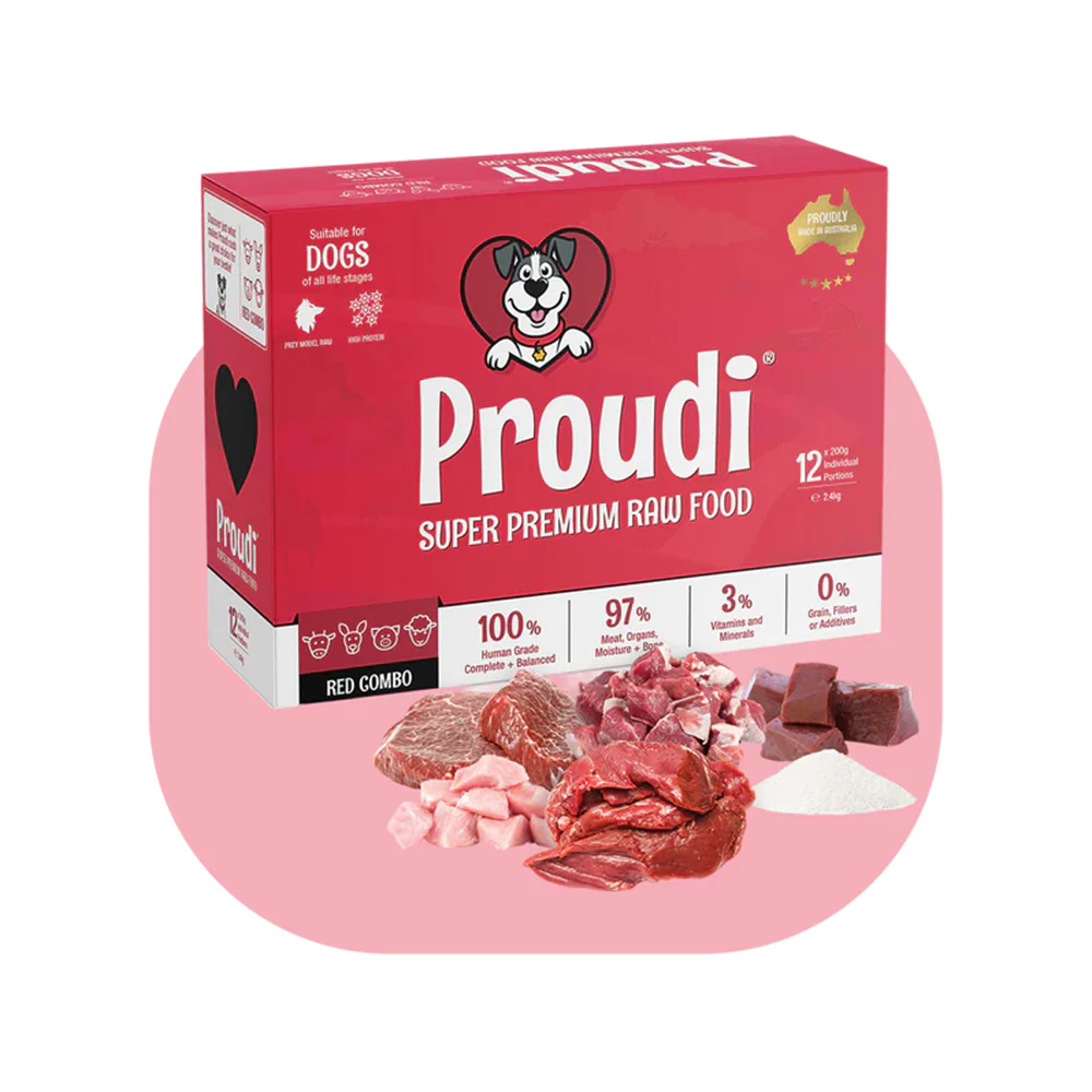 PROUDI Premium Frozen Red Combo Raw Dog Food 2.4Kg - Image 2