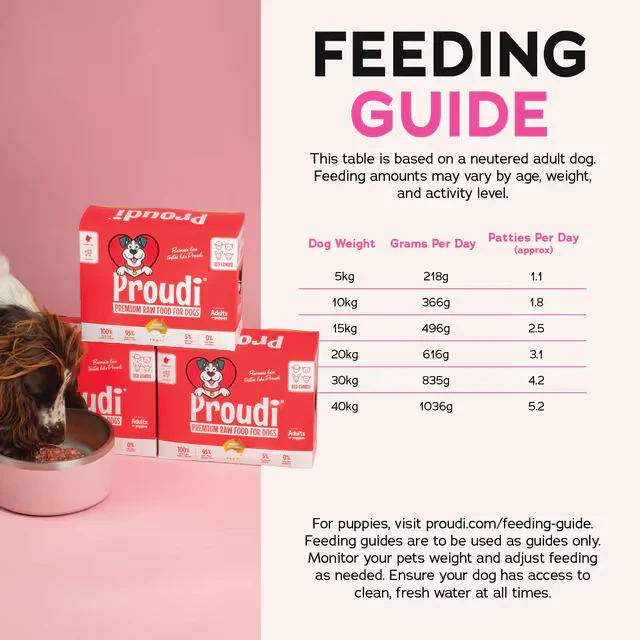 PROUDI Premium Frozen Red Combo Raw Dog Food 2.4Kg - Image 4