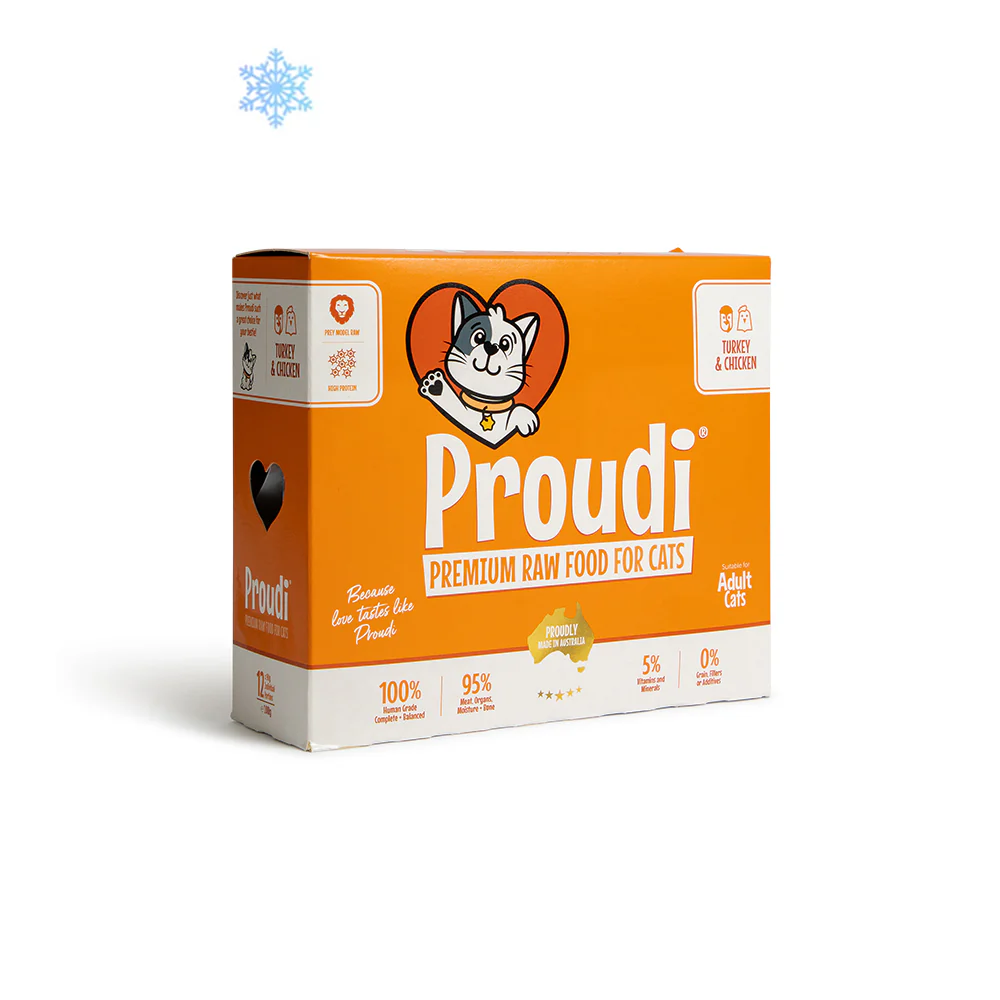 PROUDI Premium Frozen Turkey & Chicken Raw Cat Food 1.08Kg - Image 6