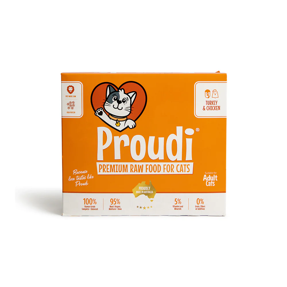 PROUDI Premium Frozen Turkey & Chicken Raw Cat Food 1.08Kg - Image 7