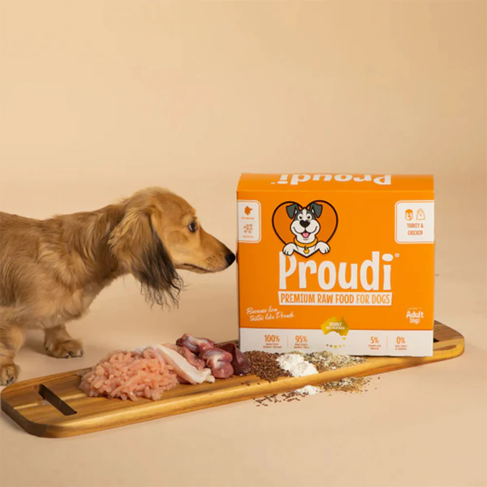 PROUDI Premium Frozen Turkey & Chicken Raw Dog Food 2.4Kg - Image 5