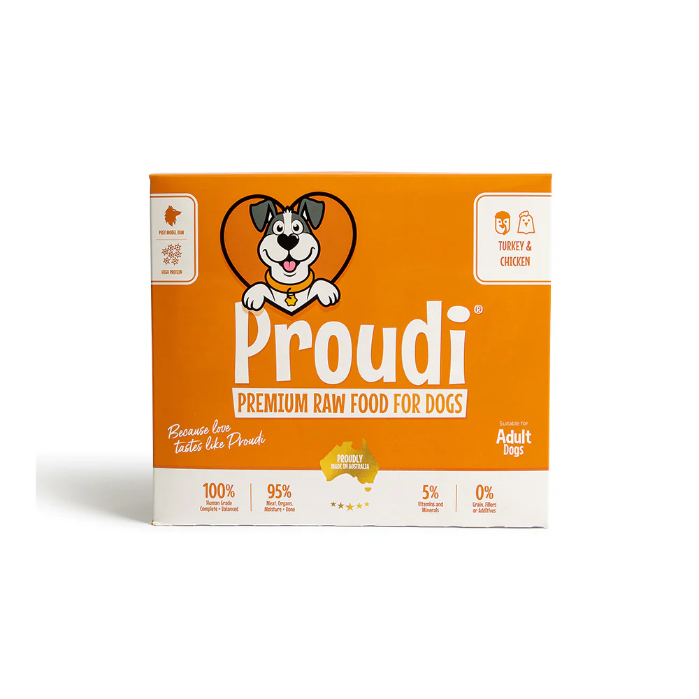 PROUDI Premium Frozen Turkey & Chicken Raw Dog Food 2.4Kg - Image 7