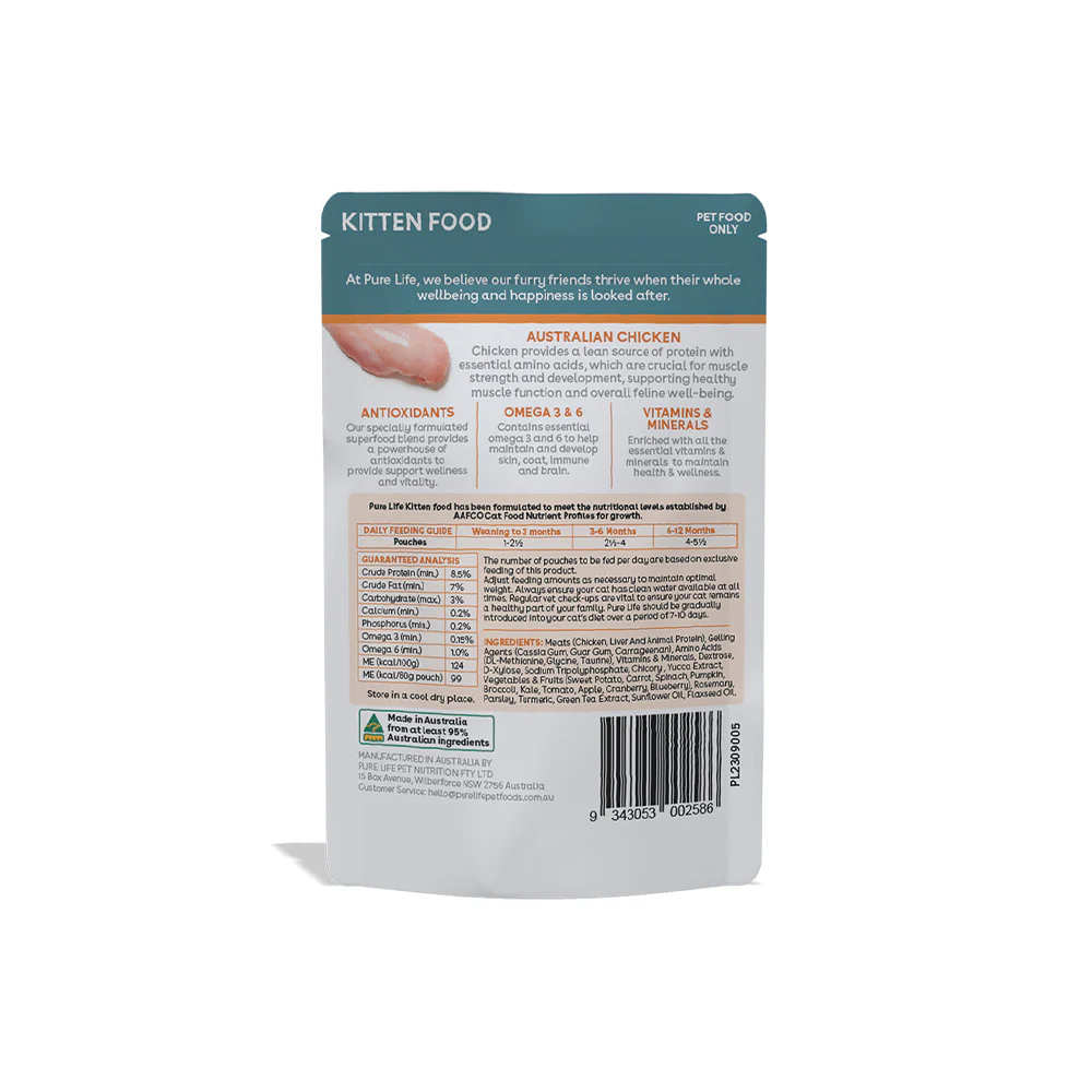 PURE LIFE Australia Chicken Pate Kitten Wet Cat Food - Image 4