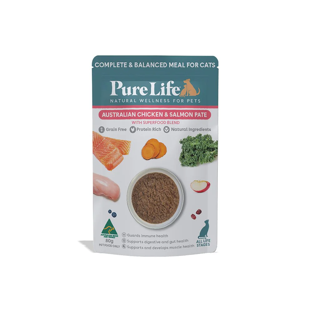 PURE LIFE Australia Chicken & Salmon Pate Wet Cat Food - Image 2