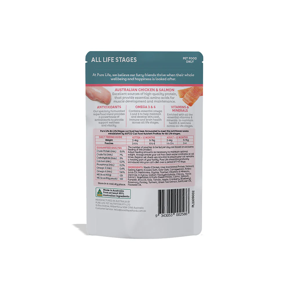 PURE LIFE Australia Chicken & Salmon Pate Wet Cat Food - Image 3
