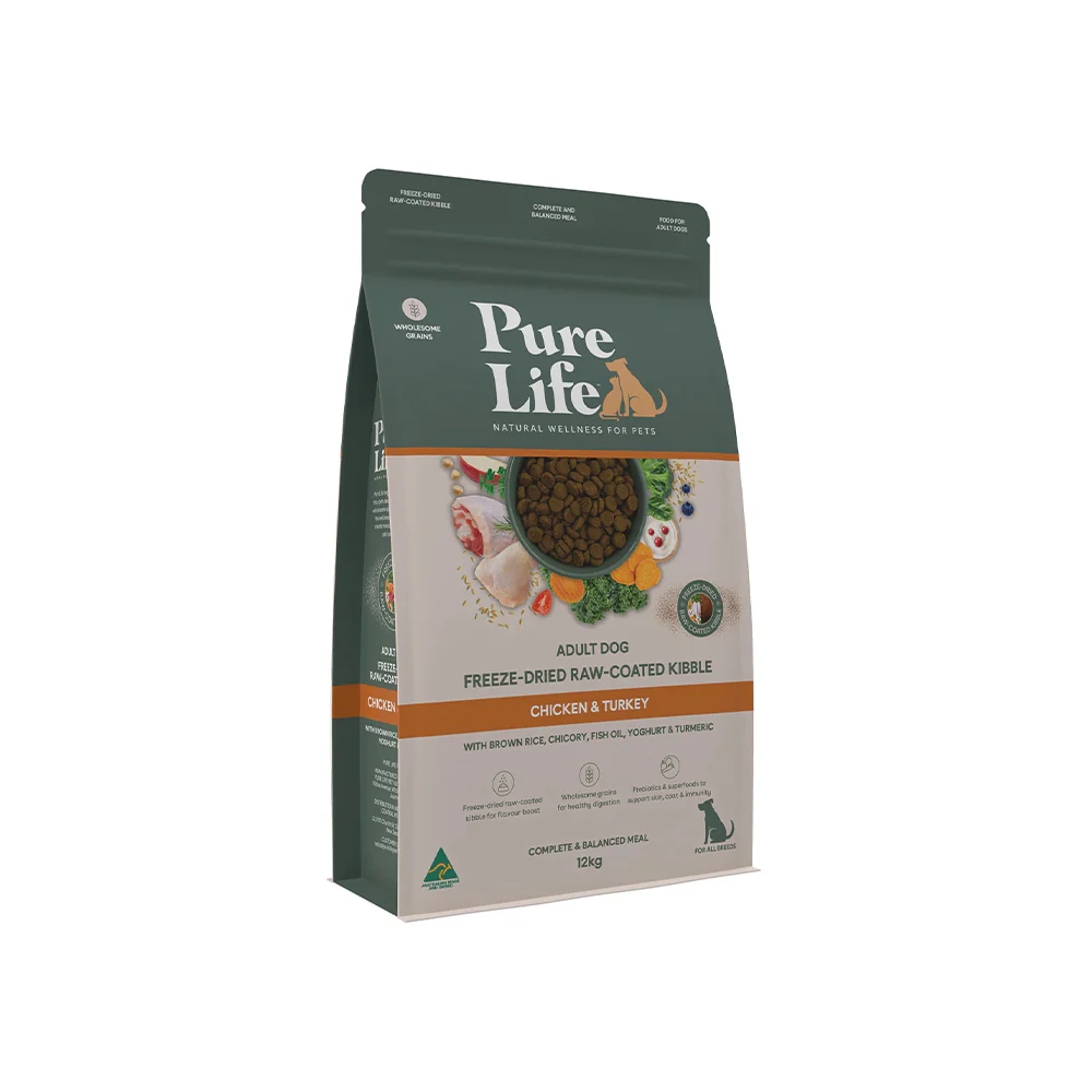 PURE LIFE Freeze-Dried Raw-Coated Chicken & Turkey Adult Dry Dog Food - Image 2