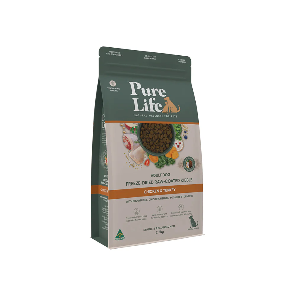 PURE LIFE Freeze-Dried Raw-Coated Chicken & Turkey Adult Dry Dog Food - Image 3