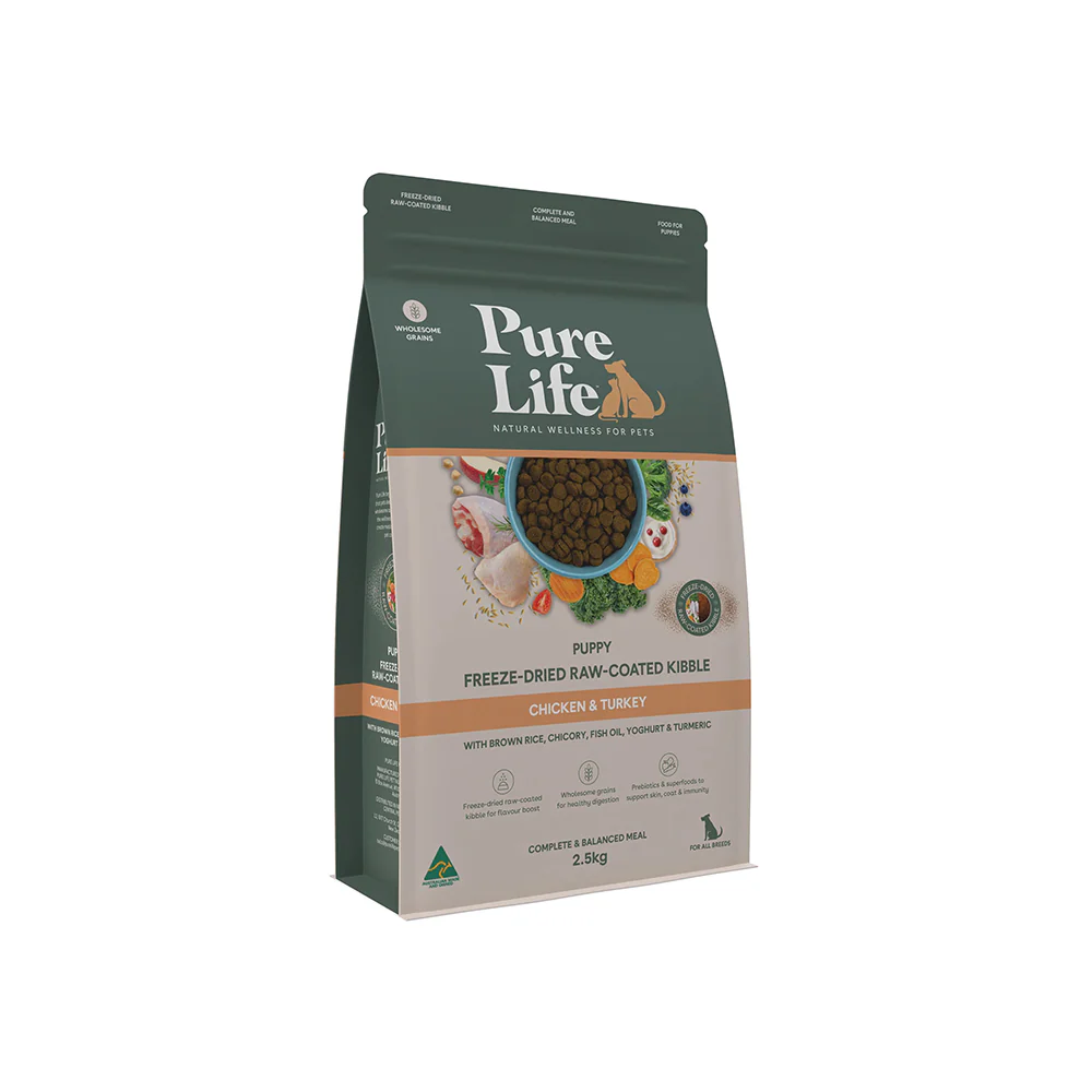 PURE LIFE Freeze-Dried Raw-Coated Chicken & Turkey Puppy Dry Dog Food - Image 10