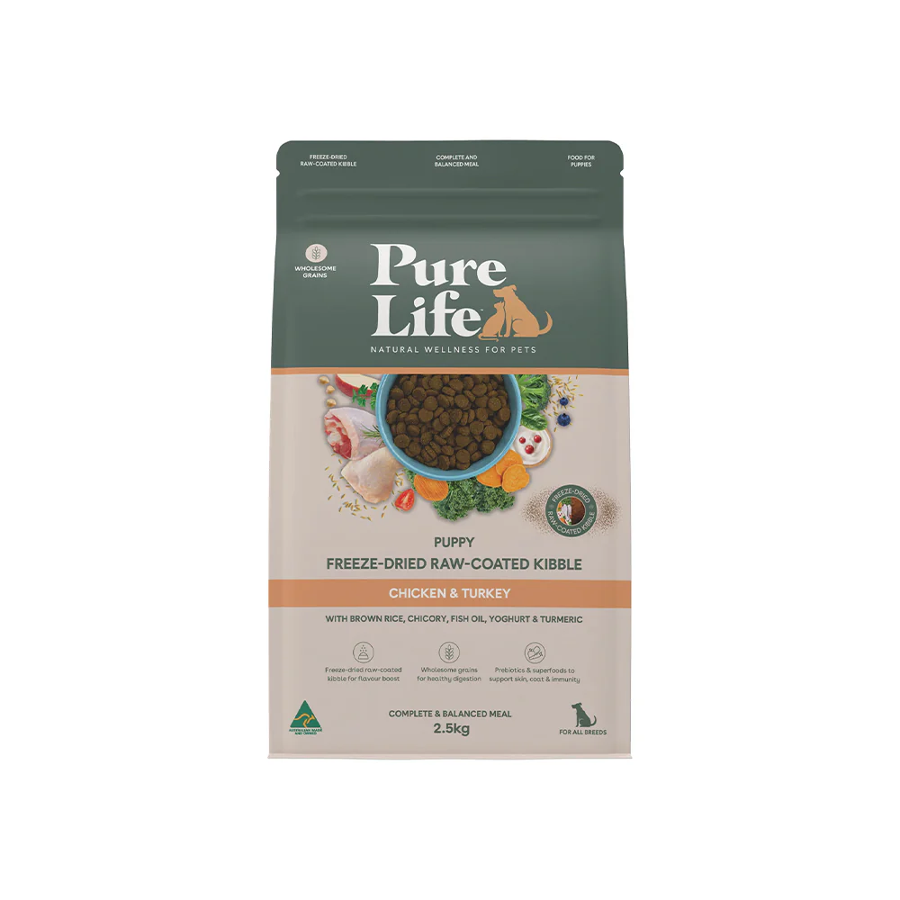 PURE LIFE Freeze-Dried Raw-Coated Chicken & Turkey Puppy Dry Dog Food - Image 12