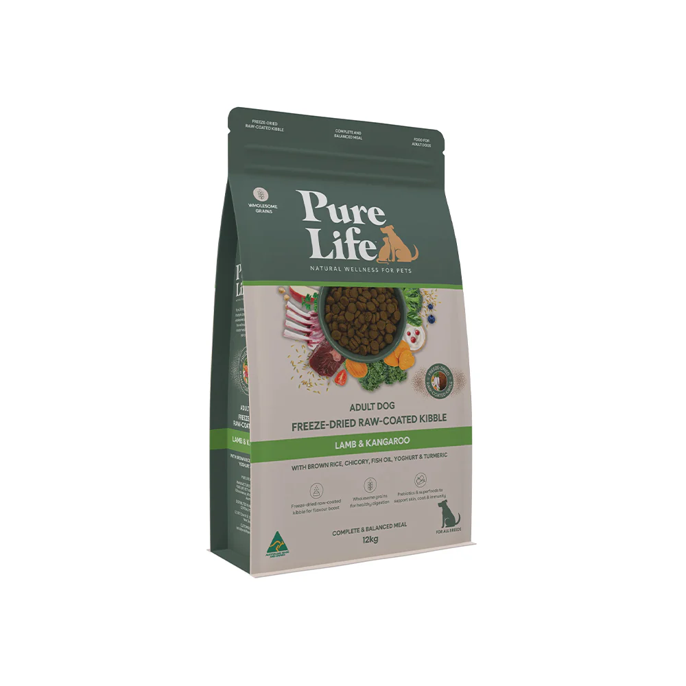 PURE LIFE Freeze-Dried Raw-Coated Lamb & Kangaroo Adult Dry Dog Food - Image 11