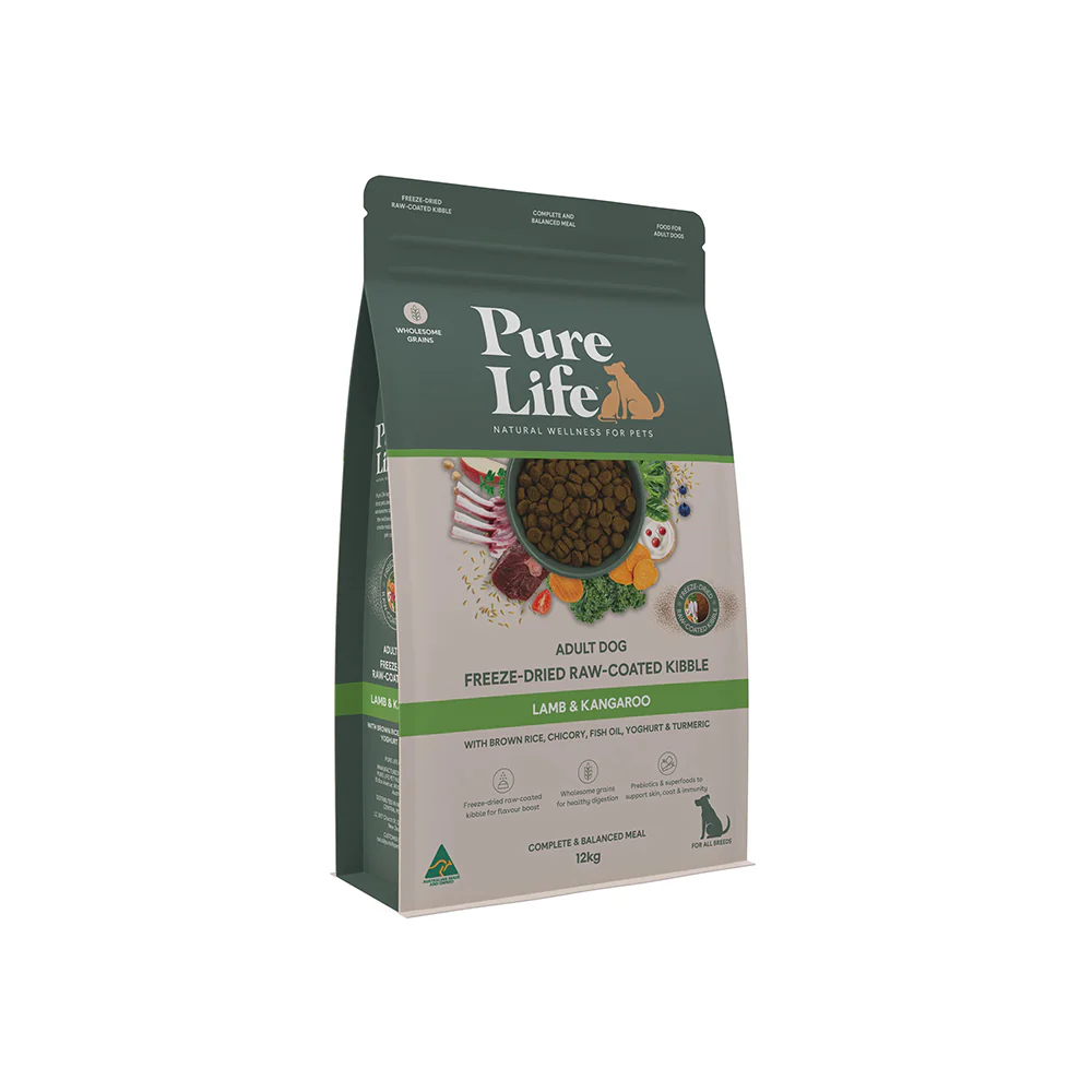 PURE LIFE Freeze-Dried Raw-Coated Lamb & Kangaroo Adult Dry Dog Food - Image 2