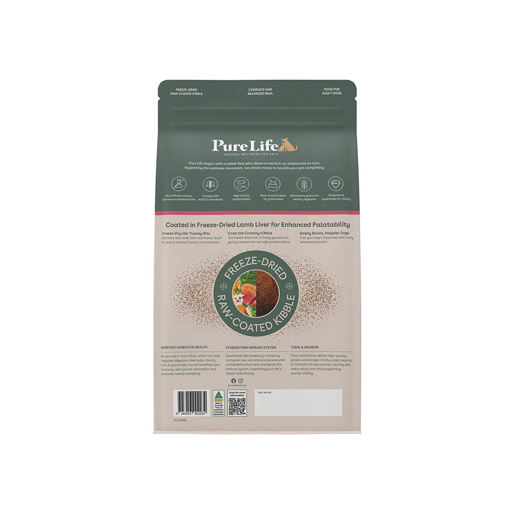 PURE LIFE Freeze-Dried Raw-Coated Tuna & Salmon Adult Dry Dog Food - Image 17