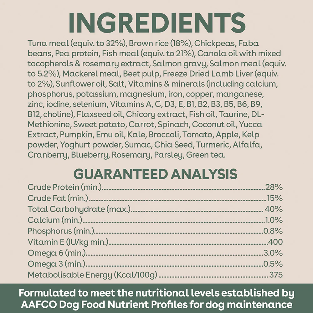 PURE LIFE Freeze-Dried Raw-Coated Tuna & Salmon Adult Dry Dog Food - Image 6