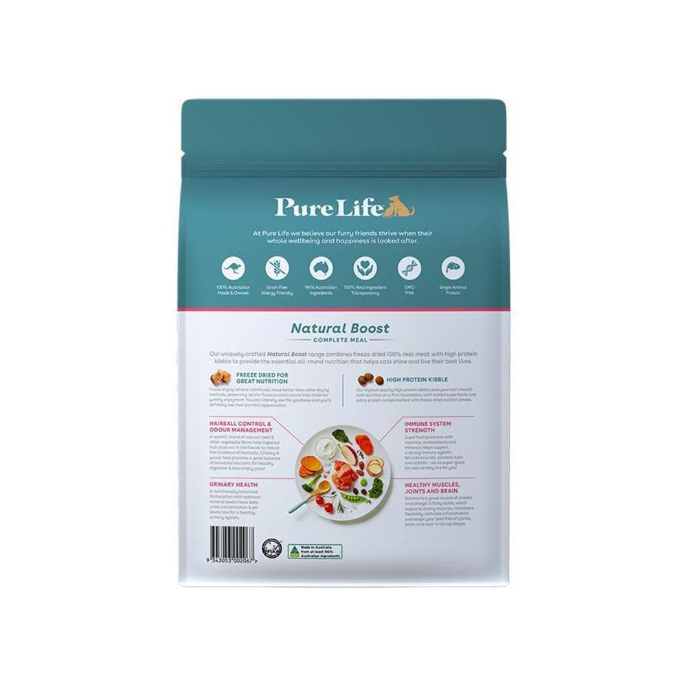 PURE LIFE Natural Boost Salmon Grain Free Cat Food for Adult Cats 6kg - Image 2