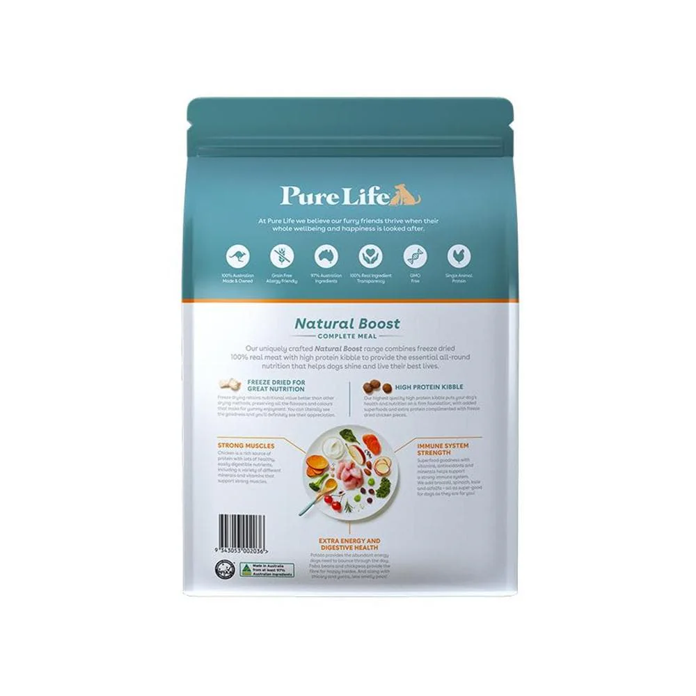 PURE LIFE Natural Boost Chicken Grain Free Dog Food for Puppies 8kg - Image 2