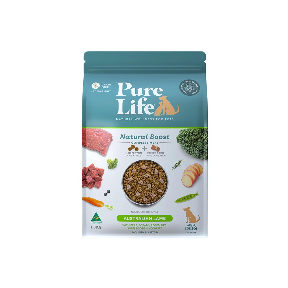 PURE LIFE Natural Boost Lamb Adult Dog Food 1.8kg