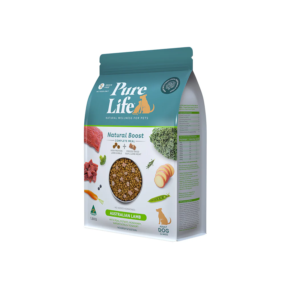 PURE LIFE Natural Boost Lamb Adult Dog Food 1.8kg - Image 2