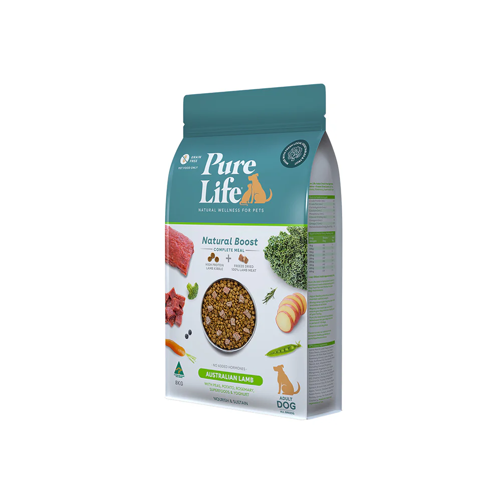 PURE LIFE Natural Boost Lamb Adult Dog Food 8kg - Image 2