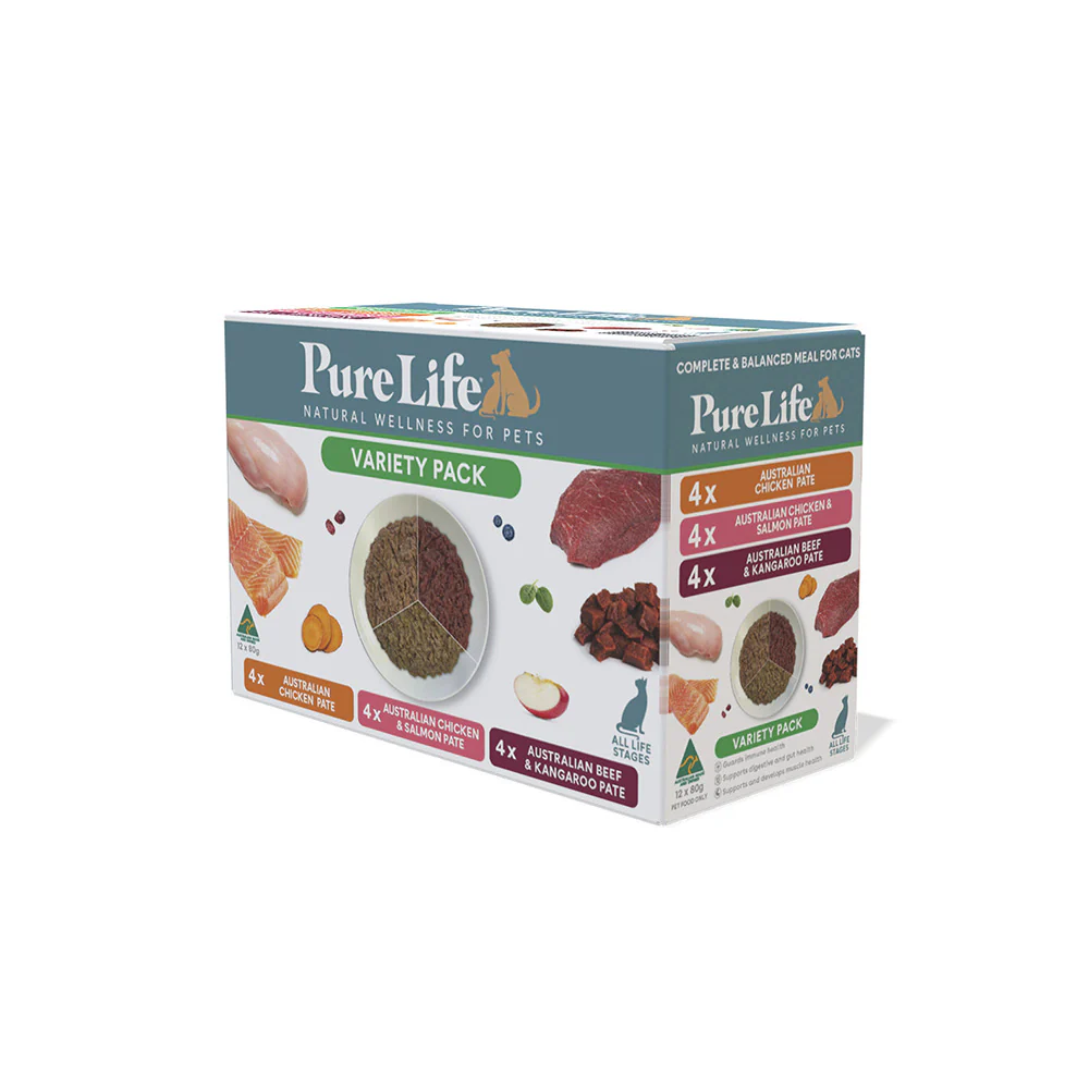 PURE LIFE Variety Pate Wet Cat Food 80gx12