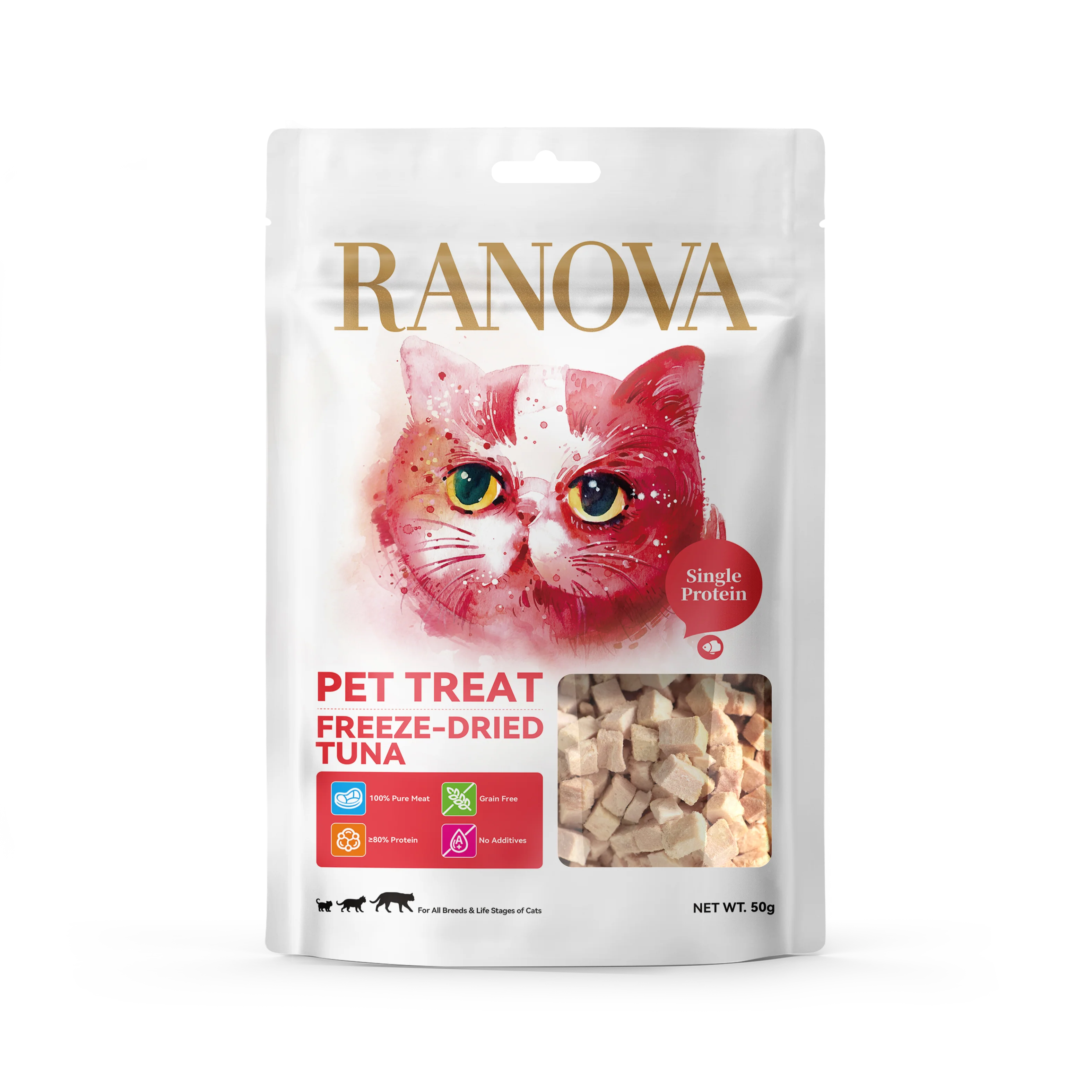 RANOVA Tuna Freeze Dried Cat Treats 50g