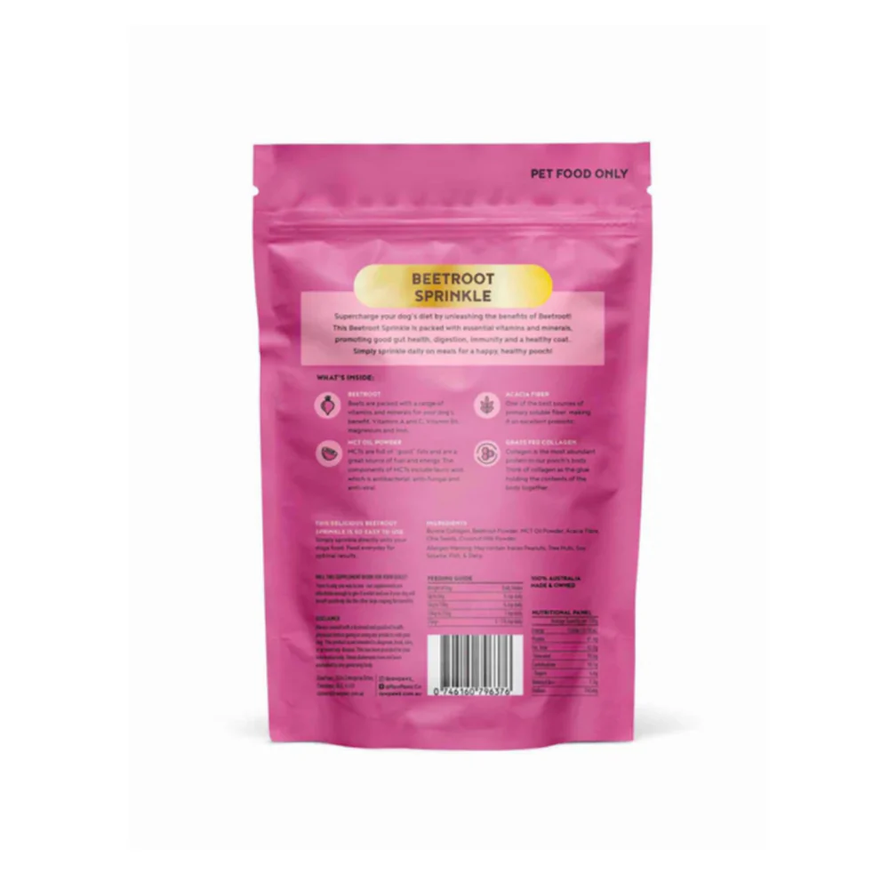 RAW PAWZ Gut Health Beetroot Sprinkle For Dogs 105g - Image 2