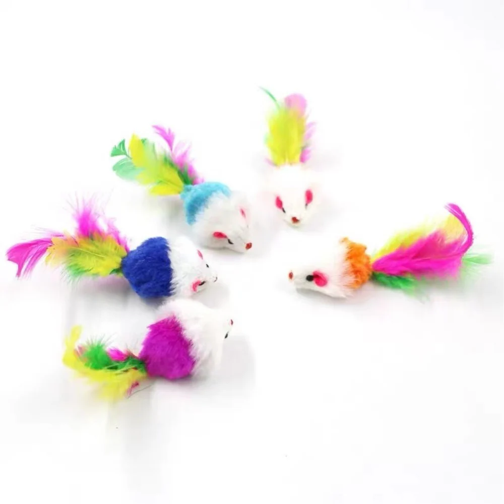 READY STOCK Rubber Squeaky Mouse Cat Kitten Toy Mainan Kucing - Random - Image 2