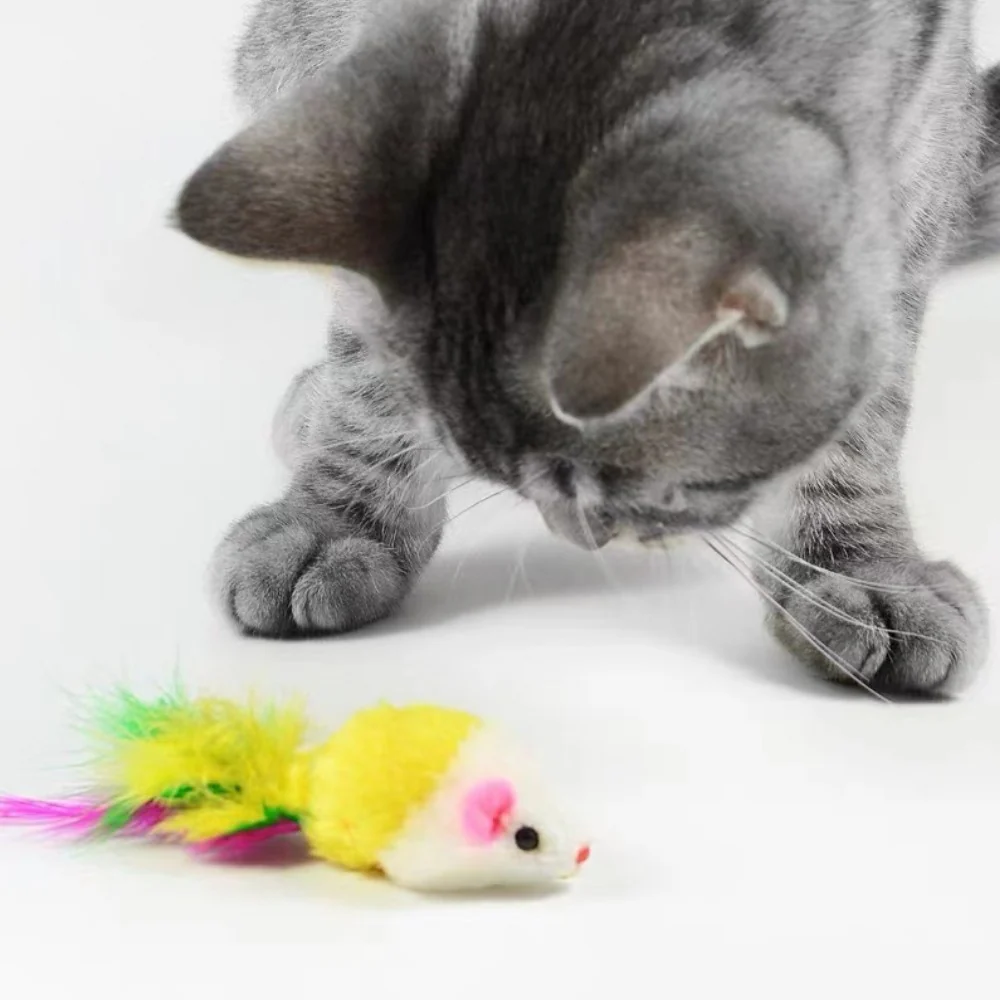 READY STOCK Rubber Squeaky Mouse Cat Kitten Toy Mainan Kucing - Random - Image 3