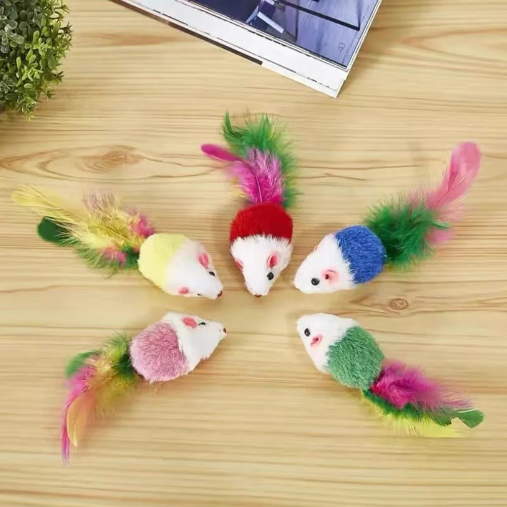 READY STOCK Rubber Squeaky Mouse Cat Kitten Toy Mainan Kucing - Random - Image 4