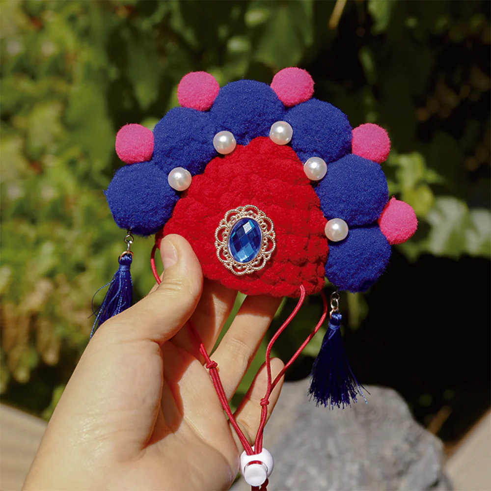 Red Peking Opera New Year Pet Hat - Image 3