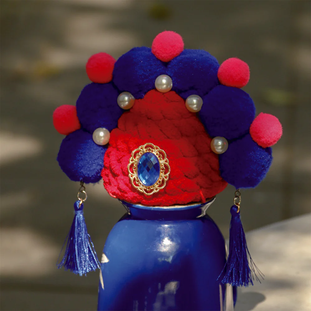 Red Peking Opera New Year Pet Hat - Image 4