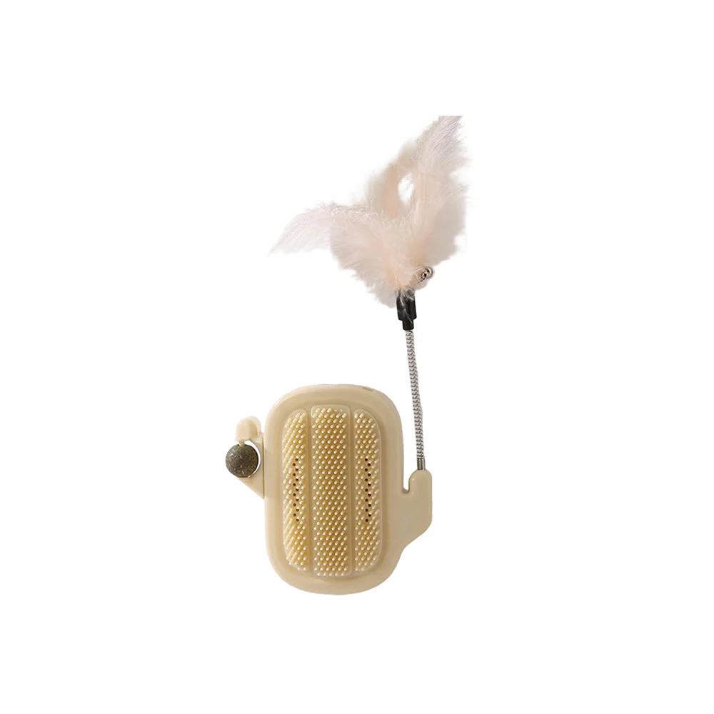 Cactus Cat Self Groomer with Bell ¨C Interactive Scratching & Teaser Toy - Image 6