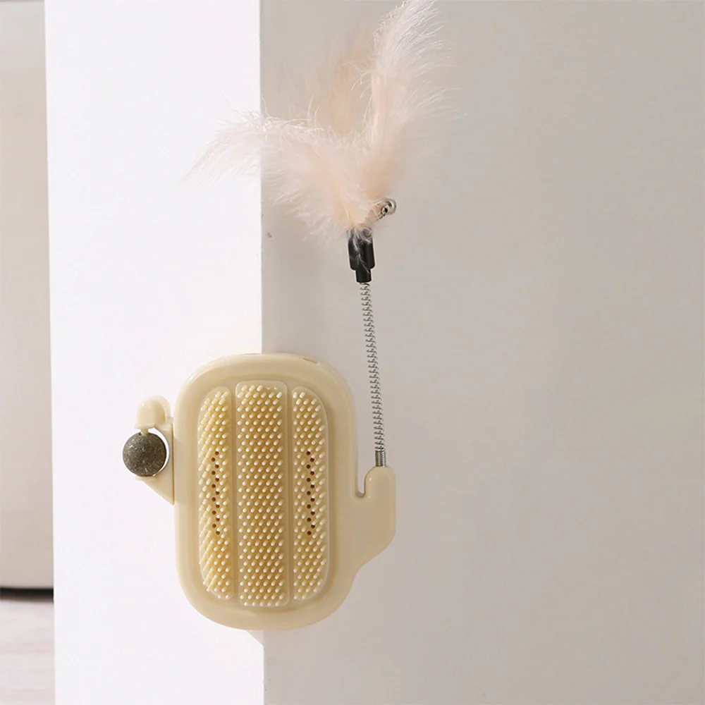 Cactus Cat Self Groomer with Bell ¨C Interactive Scratching & Teaser Toy - Image 7