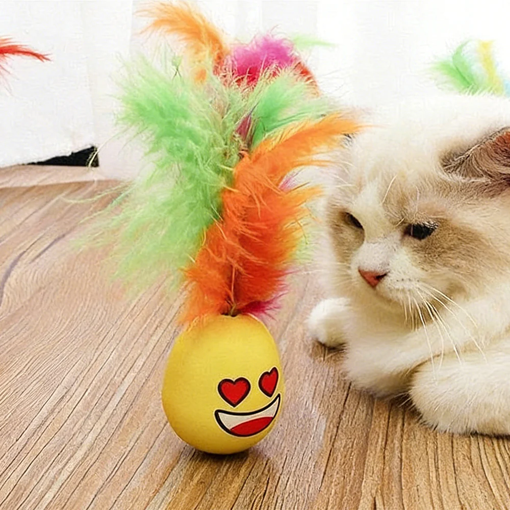 Roly-Poly Feather Interactive Cat Toy - Image 5