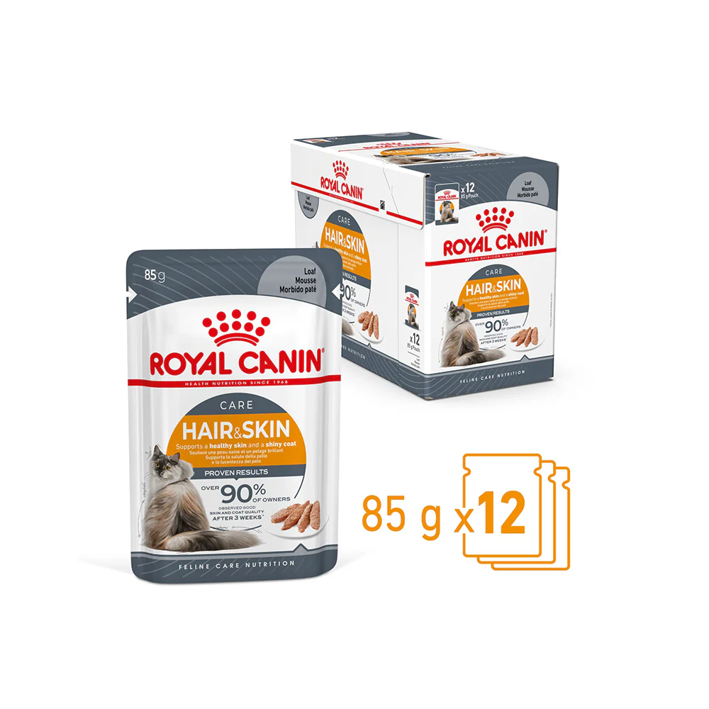 ROYAL CANIN Hair & Skin Care Loaf Adult Wet Cat Food
