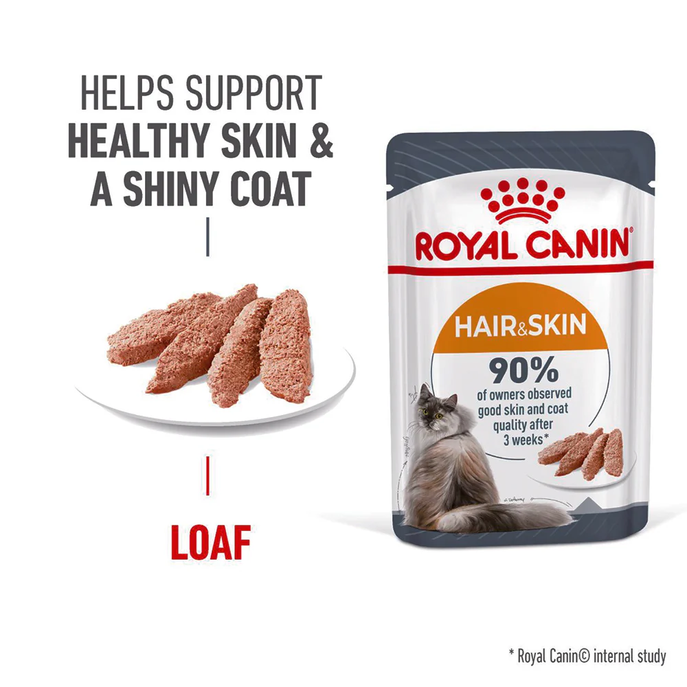 ROYAL CANIN Hair & Skin Care Loaf Adult Wet Cat Food - Image 3